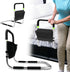 JJ CARE Bed Mobility Guard with Side Storage and Pocket Assist, Height Adjustable Hand Rail